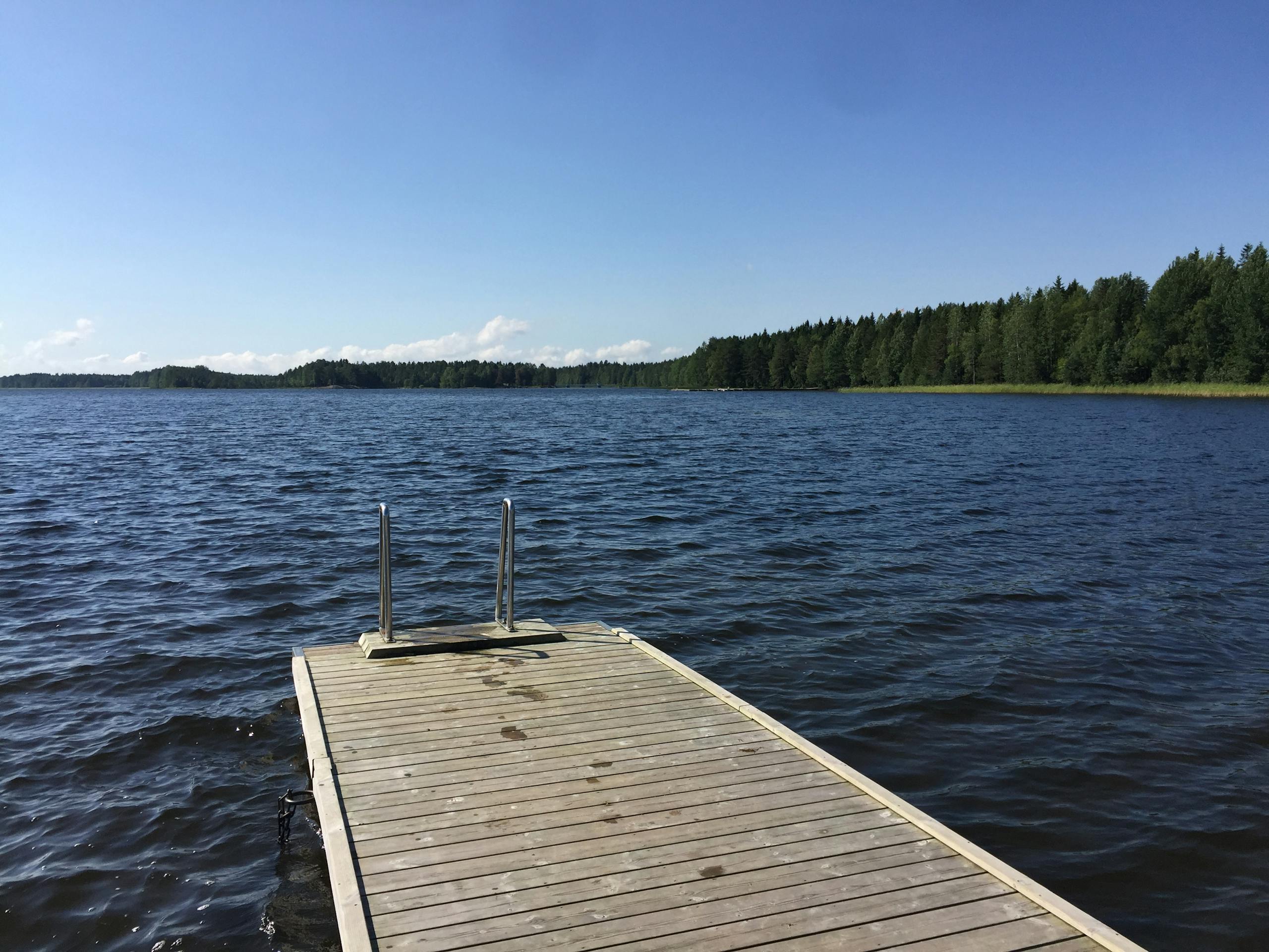 Wooden Dock on a Lake